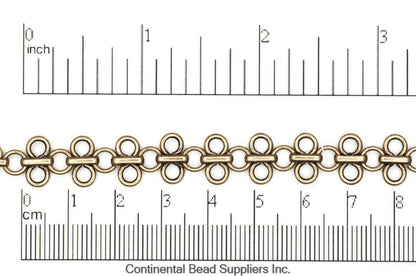 11mm Maille Specialty Chain - Made of Brass - Sold by the Foot - CH-213