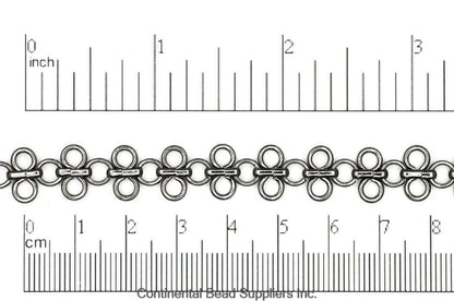 11mm Maille Specialty Chain - Made of Brass - Sold by the Foot - CH-213