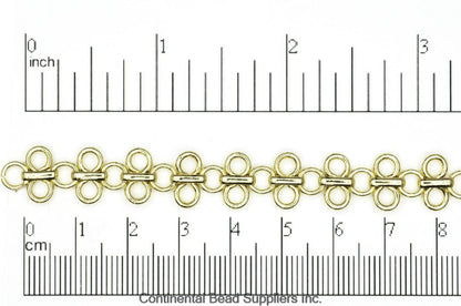11mm Maille Specialty Chain - Made of Brass - Sold by the Foot - CH-213