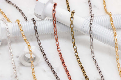 Box Chain - 5mm x 3mm - Available in Multiple Colors - Sold by the Foot - CH 320