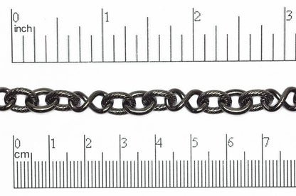 10mm x 8mm Oval, 12.7mm x 7mm Infinity Link Cable Chain - Made of Brass - Sold by the Foot - Ch-818