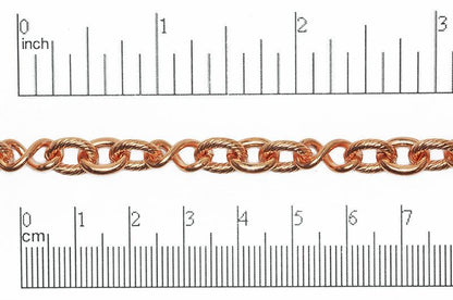 10mm x 8mm Oval, 12.7mm x 7mm Infinity Link Cable Chain - Made of Brass - Sold by the Foot - Ch-818