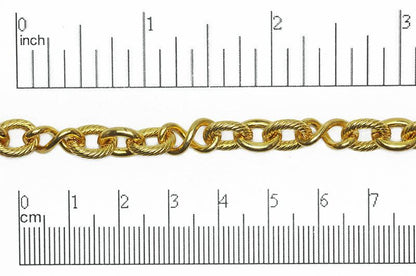 10mm x 8mm Oval, 12.7mm x 7mm Infinity Link Cable Chain - Made of Brass - Sold by the Foot - Ch-818