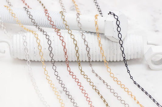 4mm x 3mm Oval Link Cable Chain Sold by The Foot - CH 829