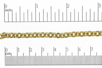 5mm Textured Rolo Chain Sold by The Foot - CH 834