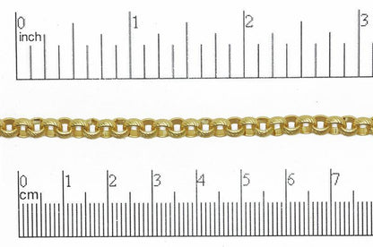 5mm Textured Rolo Chain Sold by The Foot - CH 834