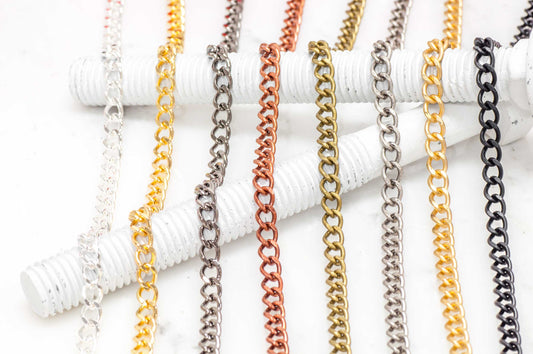 6mm x 8mm Classic Curb Chain Sold by The Foot - CH 847