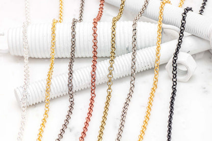 4mm Rolo Chain (Inside diameter 3.25mm) Sold by The Foot - CH 855