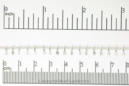 1.5mm Curb Chain with Textured Drops Specialty Chain Sold by The Foot - CH 896