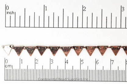7.25mm Solid Triangle Pennant Drop Specialty Chain Sold by The Foot - CH 904