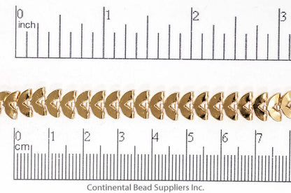8mm Crescent Moon Style Specialty Chain Sold by The Foot - CH 915