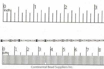4mm x 3mm Flattened Oval Stainless Steel Cable Chain sold by the Foot - CH 138SS