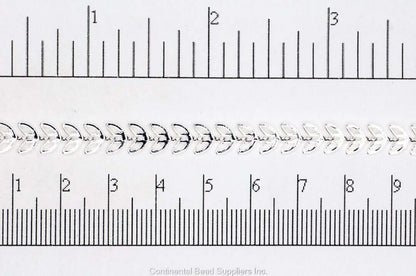 6.4mm Butterfly Petal Chevron Chain - Made of plated brass - Sold by the foot - Ch-161