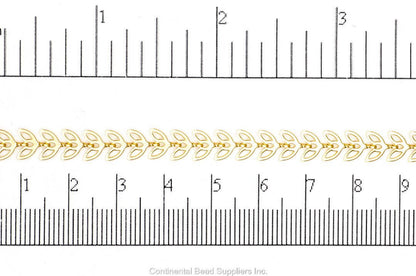 6.4mm Butterfly Petal Chevron Chain - Made of plated brass - Sold by the foot - Ch-161