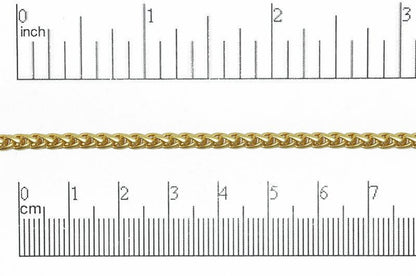 3mm Wheat Byzantine Chain Sold by The Foot - CH 857