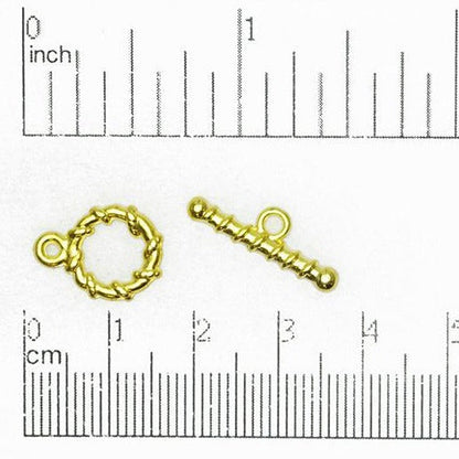 11mm Ring 20mm Bar Cord Wrapped Toggle Clasp - Available in Multiple Finishes - Sold Individually - CBS 11/227