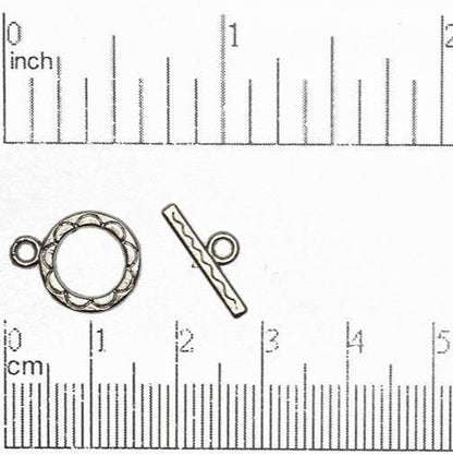 12mm Ring w/15mm Bar Toggle Clasp available in Multiple Finishes - CBS12/4112