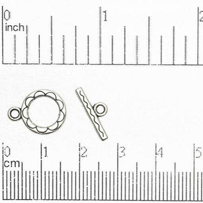12mm Ring w/15mm Bar Toggle Clasp available in Multiple Finishes - CBS12/4112