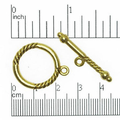 25.5mm x 21mm Loop, 32mm Bar Half Spiral Toggle - Made of Pewter - Sold as a Set - CBS1851
