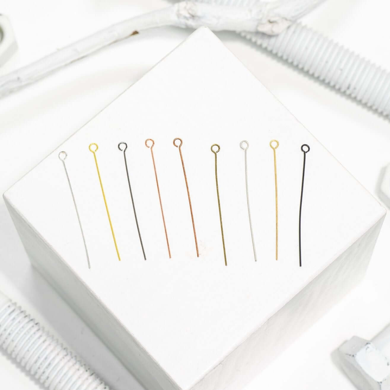 1.5 Inch Eye Pin - 20 Gauge Dead Soft Wire available in Multiple Colors sold by 1/4lb - E/P1.5DS