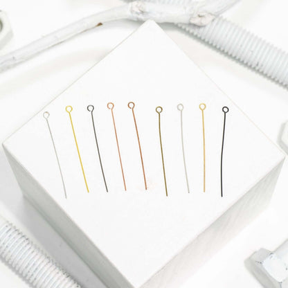 1.5 Inch Eye Pin - 20 Gauge Dead Soft Wire available in Multiple Colors sold by 1/4lb - E/P1.5DS