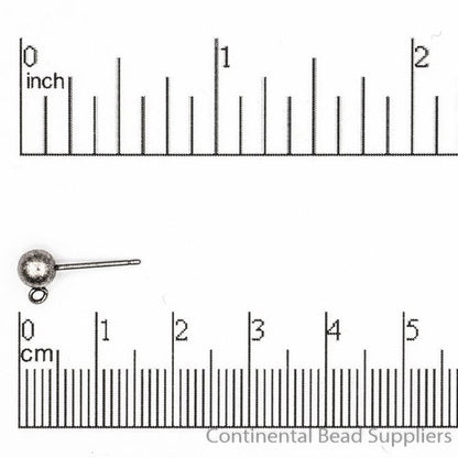 5mm Ball Post Earwire. Sold by the Dozen - EW5007POST