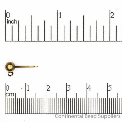 5mm Ball Post Earwire. Sold by the Dozen - EW5007POST