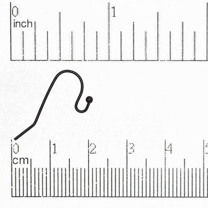 Hypoallergenic Brass French Ear Wires 24mm with Ball End - Nickel-Free and Lead-Safe - Available in Multiple Finishes - Sold by the Dozen - EW5001