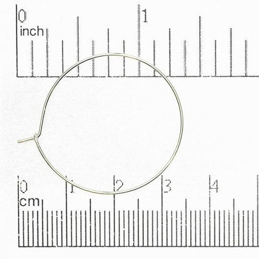30mm Hoop & Oval Ear Wire. Sold by the Dozen - EW5010