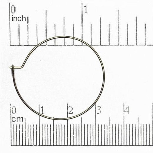 30mm Hoop & Oval Ear Wire. Sold by the Dozen - EW5010