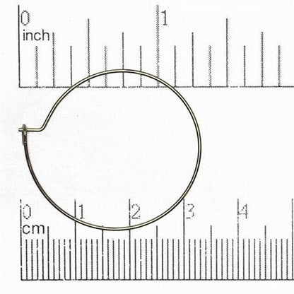30mm Hoop & Oval Ear Wire. Sold by the Dozen - EW5010