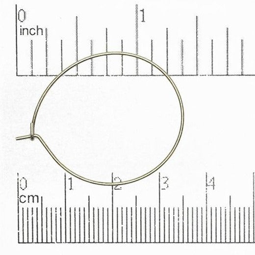 30mm Hoop & Oval Ear Wire. Sold by the Dozen - EW5010