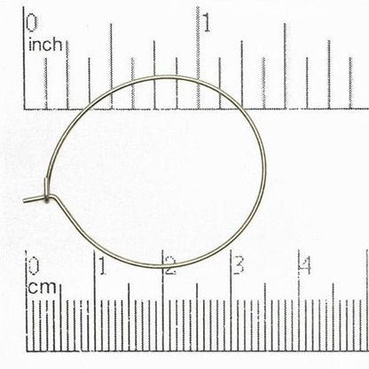 30mm Hoop & Oval Ear Wire. Sold by the Dozen - EW5010