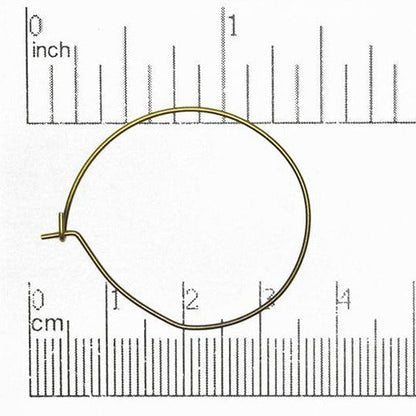 30mm Hoop & Oval Ear Wire. Sold by the Dozen - EW5010