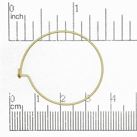 30mm Hoop & Oval Ear Wire. Sold by the Dozen - EW5010