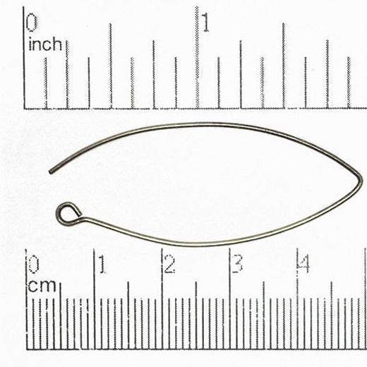 44mm V-Shaped Ear Wire. Sold by the Dozen - EW5011