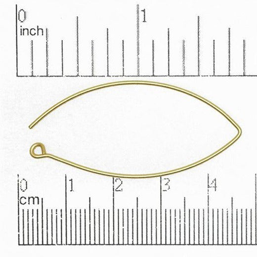 44mm V-Shaped Ear Wire. Sold by the Dozen - EW5011