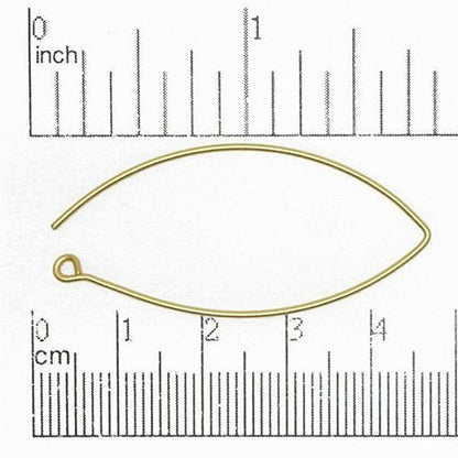 44mm V-Shaped Ear Wire. Sold by the Dozen - EW5011