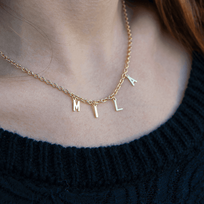 8.5mm Letters of the Alphabet Charms - Available in Silver and Gold - Made of Solid Pewter - Sold Individually