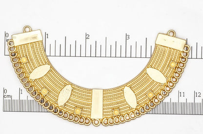 92mm Ornate Signature Collar Pendant - Made of Pewter - Satin Rhodium Silver and Satin Hamilton Gold Finishes - Sold by the Piece - K96