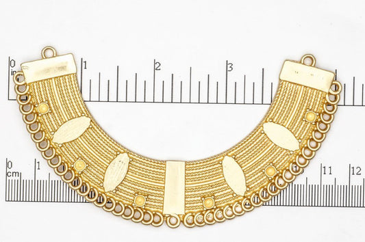 92mm Ornate Signature Collar Pendant - Made of Pewter - Satin Rhodium Silver and Satin Hamilton Gold Finishes - Sold by the Piece - K96