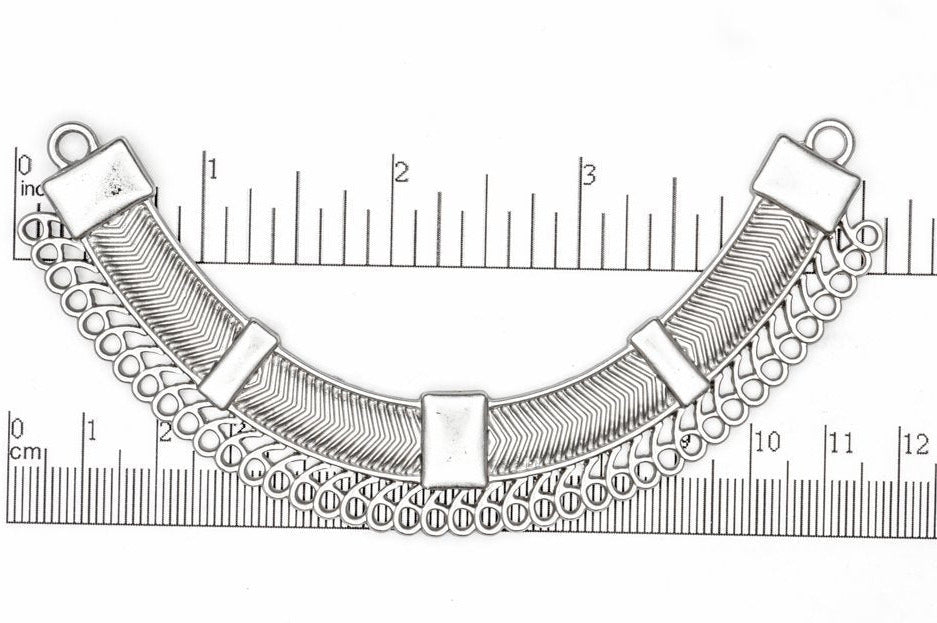 109mm Contemporary Collar Pendant - Made of Pewter - 2 Loops and 43 Holes - Available in 5 Finishes - K97