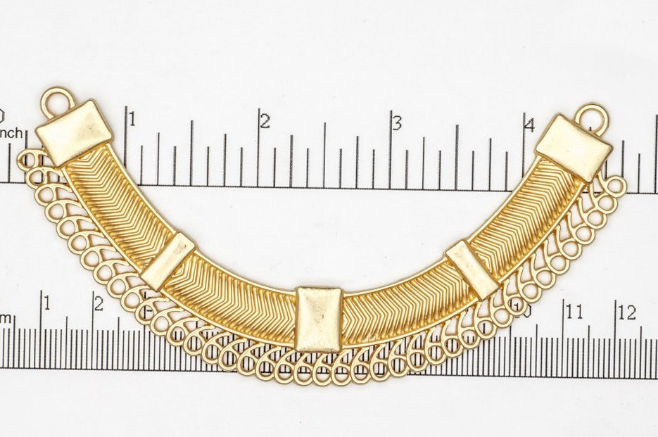 109mm Contemporary Collar Pendant - Made of Pewter - 2 Loops and 43 Holes - Available in 5 Finishes - K97