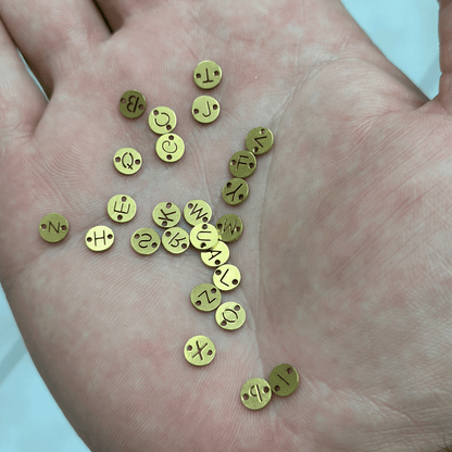 Alphabet Letter Charms 6mm Round Connectors 300pc Kit
