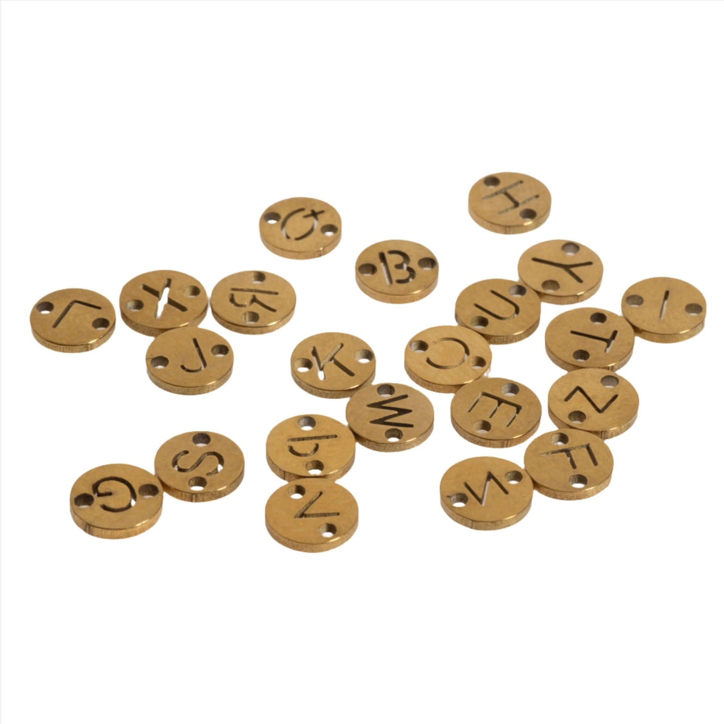 Alphabet Letter Charms 6mm Round Connectors 300pc Kit